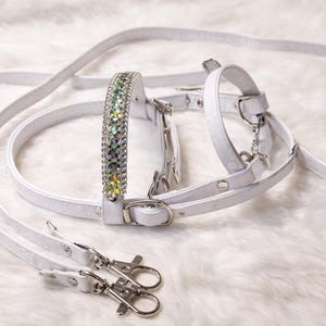 Bridon + rênes pour Hobby Horse blanc opalescent