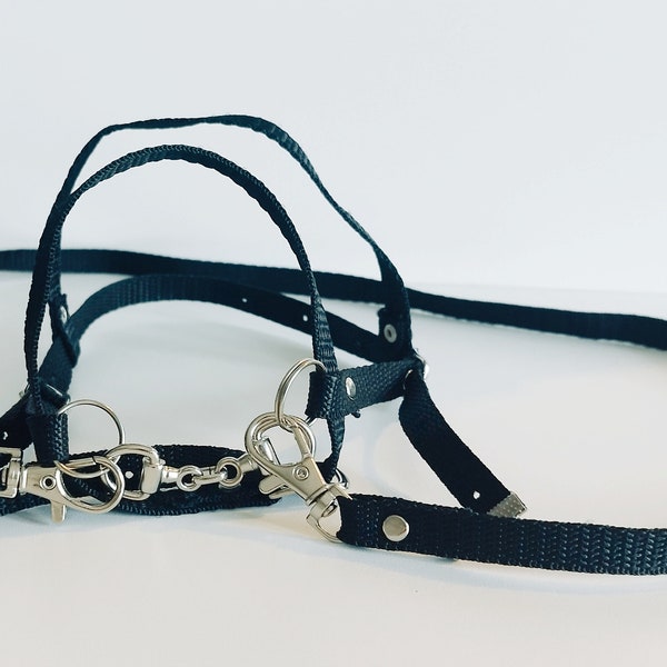 Hobby Horse bridle synthetic +Reins black