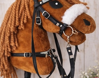 4in1 Borsttuig, teugels voor Hobby Horse BLACK diamonds hh voor hobbyhorse bestseller