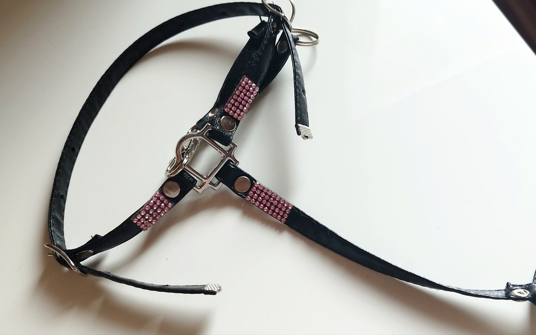 Breastplate for Hobby Horse Black Pink Diamonds Etsy