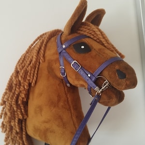 Hobby horse Snaffle Bridle +Reins violet purple hh