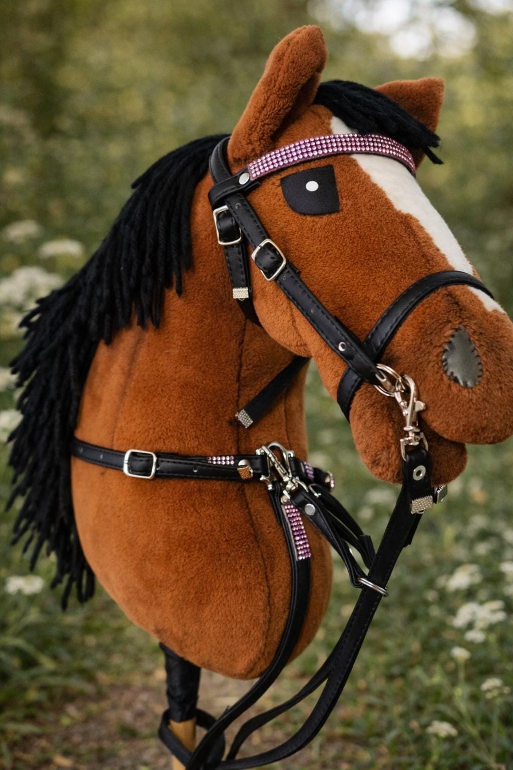 Ensemble Coiffe Et Collier Poitrine Cheval En Cuir Avec Franges Et Conchos - Marque MOUSM - Neuf