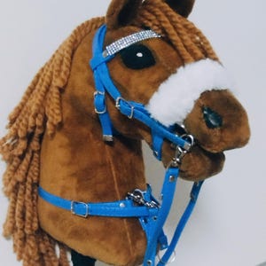 4in1 Vorderzeug, Zaumzügel für Hobby Horse BLAU hh für Hobbyhorse neu