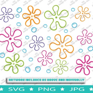 Bikini Bottom Flowers Svg, Bikini Bottom Svg, Bikini Bottom Clipart, Cricut, Silhouette, Flower Svg pattern, Pastel Flowers, Flowers Pattern