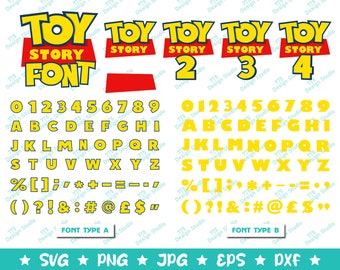 Toy Story lettertype Svg, Toy Story Letters Svg, Toy Story alfabet Svg, Toy Story Svg, Toy Story nummers Svg, Toy Story Clipart, Toy Story Logo