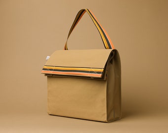 Chic and feminine bicycle bag - Citadelle Beige and Orange