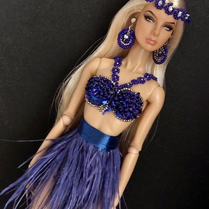 1:6 scale doll  bustier skirt  earing crown for integrity toys. İntegrity toys jewelry. Jewelry for barbie