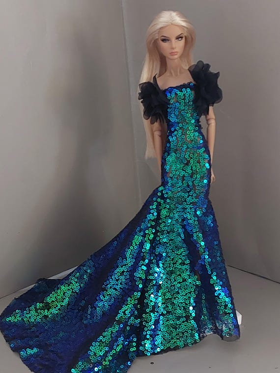 1:6 Scale Doll Dress, Sequin Gown for Integrity Toys - Etsy Israel 1:6 Scale Doll Dress, Sequin Gown for Integrity Toys - Etsy Israel