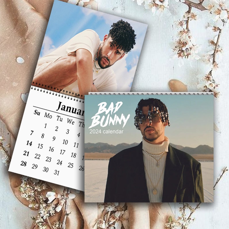 Bad Bunny Calendar 2024, Celebrity Calendar, Bad Bunny 2024 sold by