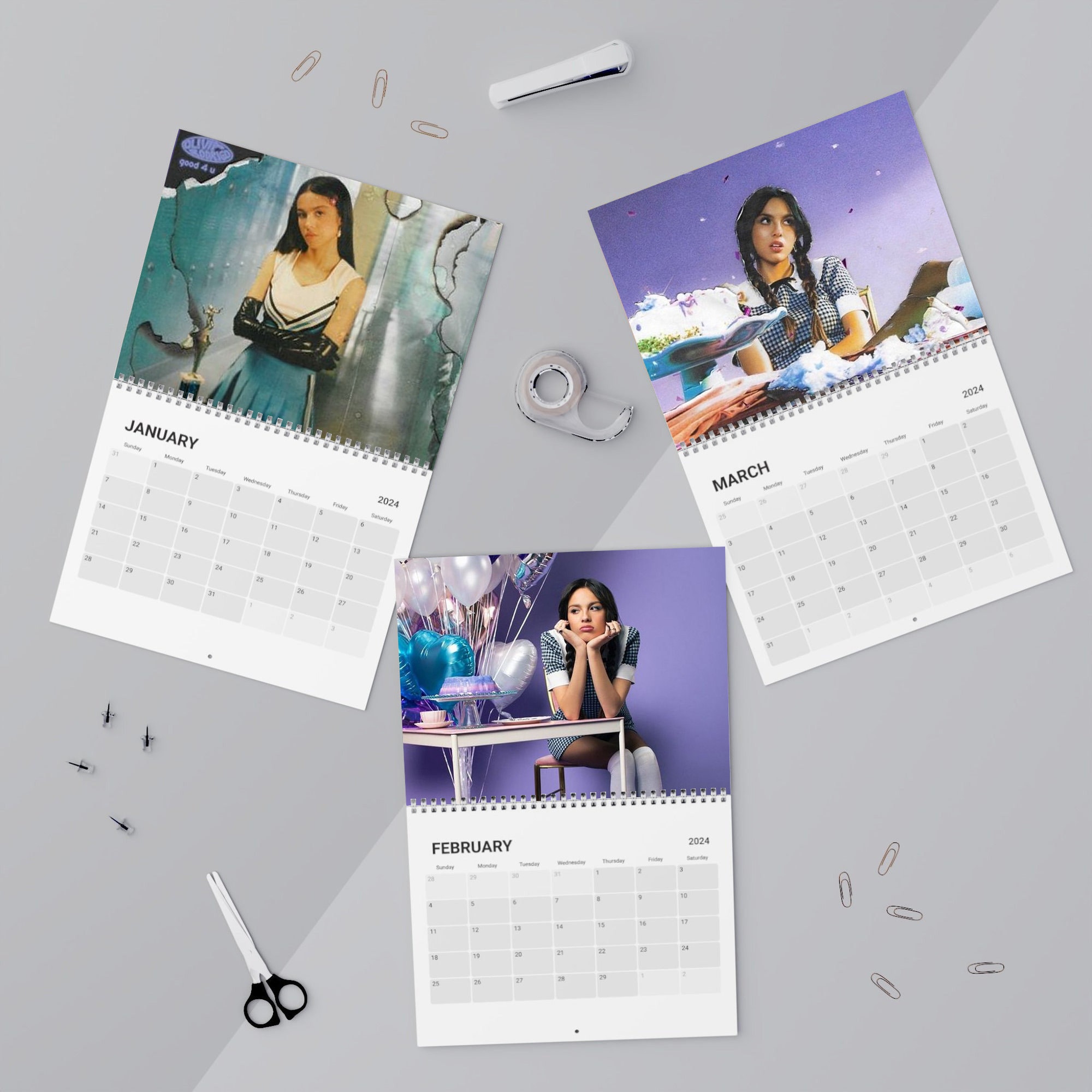 Olivia Rodrigo 2024 Calendar, Wall Calendar 2024, Olivia Rodrigo Guts