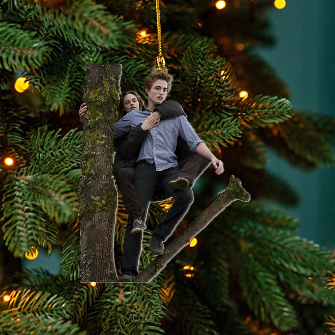 Twilight Christmas Ornament, Twilight Bella and Edward, Hold on Tight
