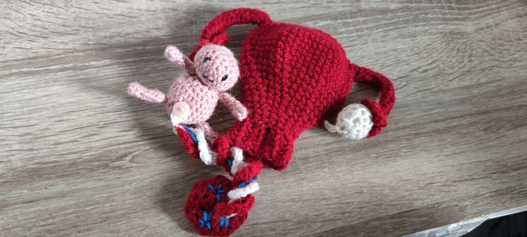 Crochet Birthing Model With Uterus Placenta and Baby - Etsy