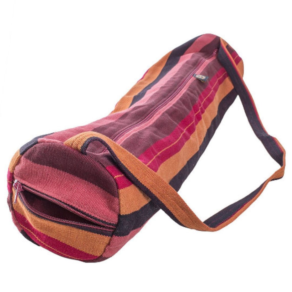 Handwoven Yoga Mat Bag // Striped Pilates Bag. Handmade, Fair Trade. Etsy