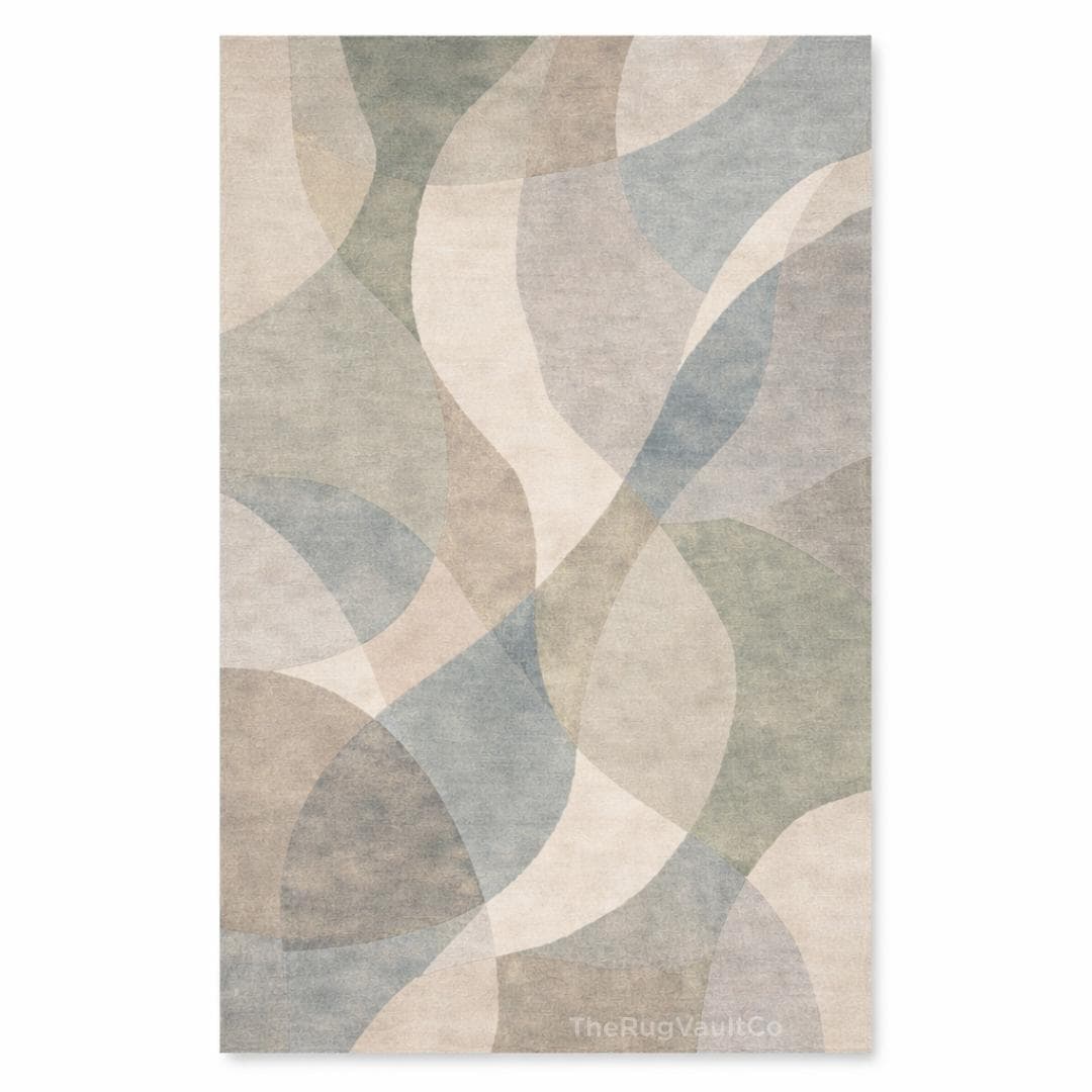Hand Tufted Wool Area Rug | Modern Abstract Neutral Design - Etsy