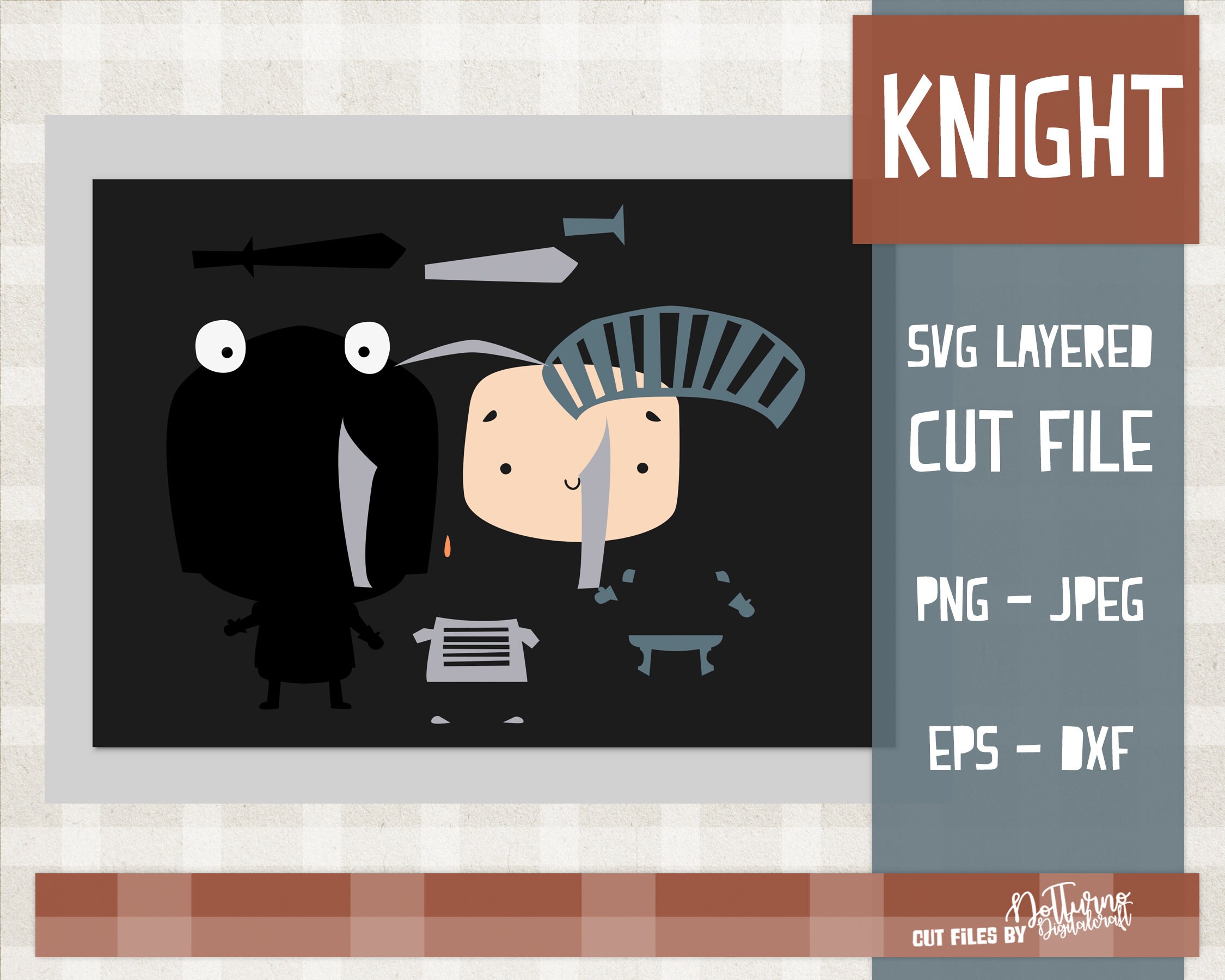 Knight Cut File Clipart Set of 1 SVG Layered File - Etsy