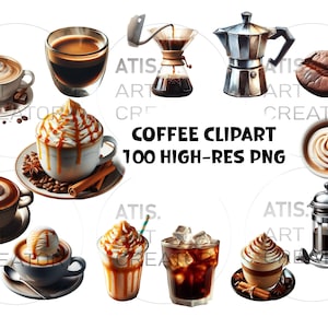 Coffee Clipart, Coffee Cup PNG, Coffee PNG, Iced Coffee PNG, Espresso Clipart, Espresso Cup, Coffee Mug, Latte Clipart, Cappuccino Clipart