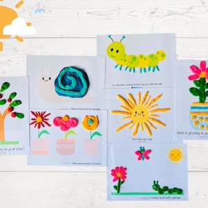 9 Spring / Garden theme play dough mats