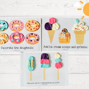 6 Sweet Treats Play Dough Mats