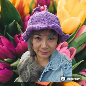Crochet Tulip Bucket Hat
