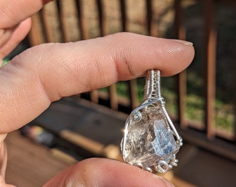 Champagne topaz sterling silver pendant