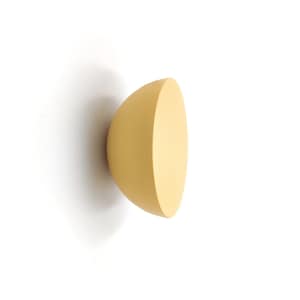 Round flat yellow drawer knob I Playful furniture decor for clasroom, boy's or girl's room I More colors