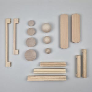 Unpainted Wood Furniture Knobs and Pulls: DIY IKEA Hacks