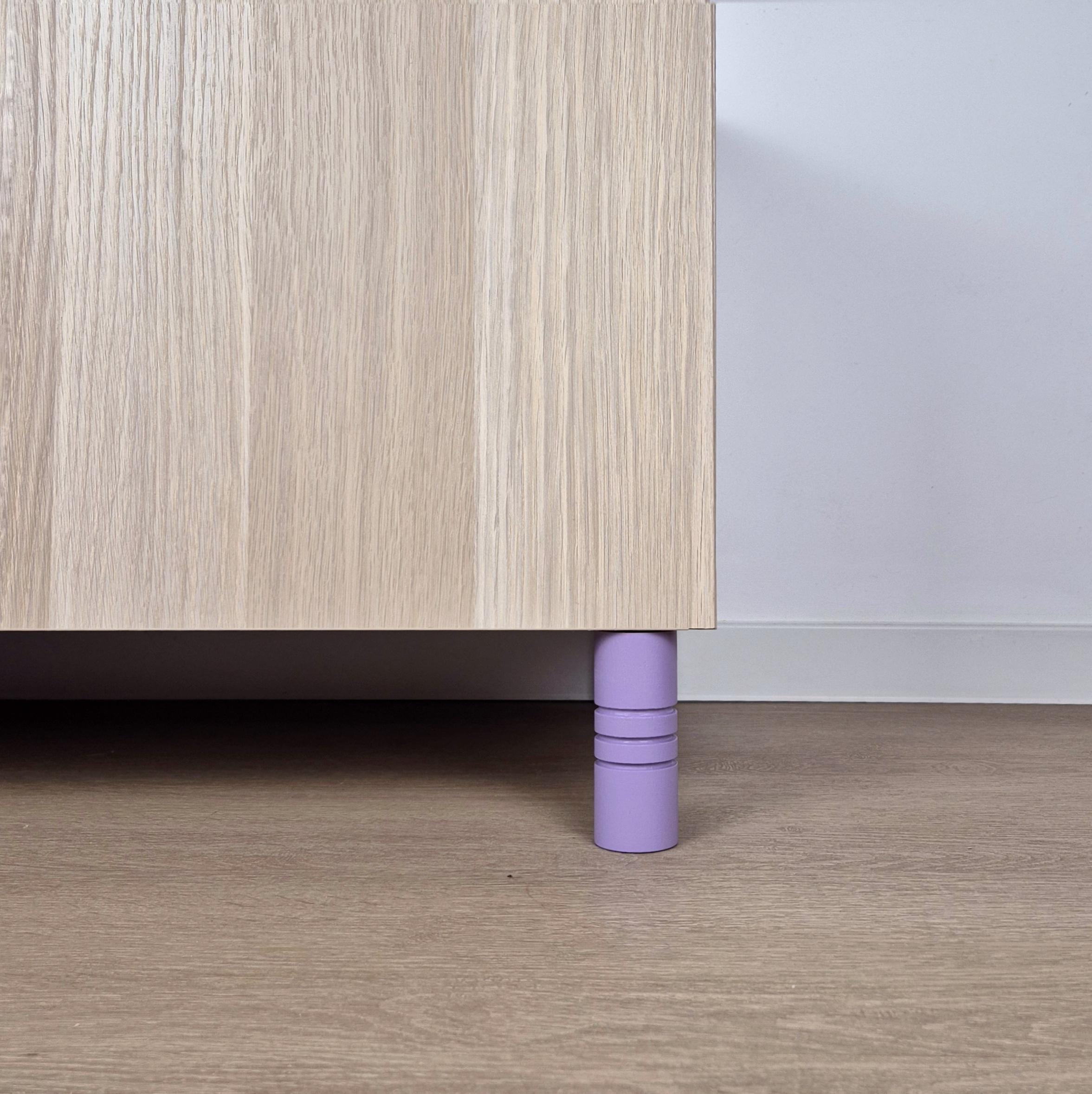 紫色の家具脚：IKEAドレッサー用の小型旋盤加工脚 - Etsy 日本