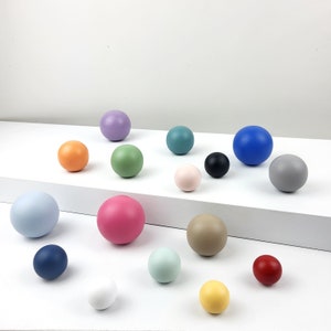 Puxadores de armário redondos coloridos para crianças para berçário, decoração de móveis de quarto infantil