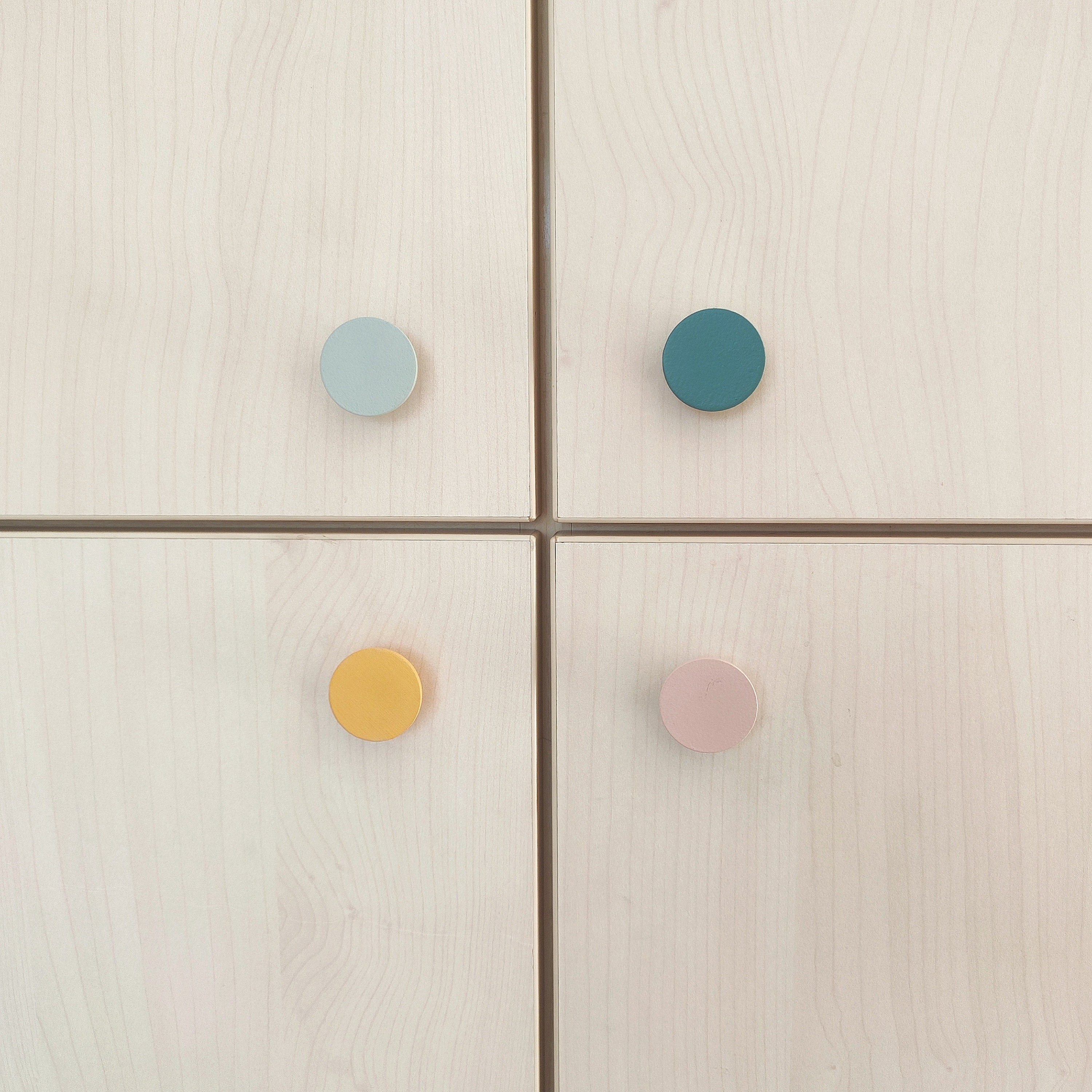 Kids room round drawer knobs I Colorful furniture accessories for nursery, kids room I More colors