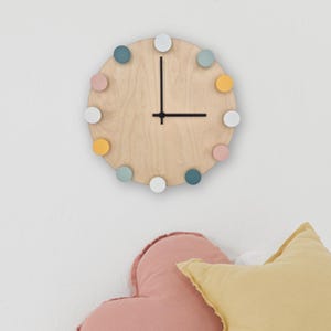 Colorful Kids Wall Clock: Playful Nursery & Children's Room Decor
