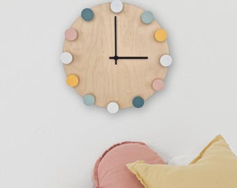 Colorful Kids Wall Clock: Playful Nursery & Children's Room Decor