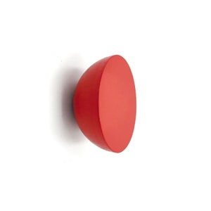 Round flat red drawer knob I Playful renew furniture decor for nursery, boy's or girl's room i More colors
