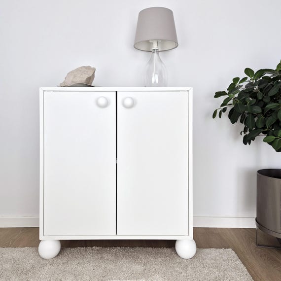 IKEA エーケト　ホワイト　キャビネット　木製脚① EKET エーケト キャビネットコンビネーション 脚付き, ホワイト