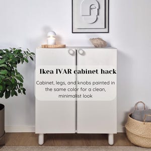 Ikea IVAR cabinet with NAMII legs and knobs