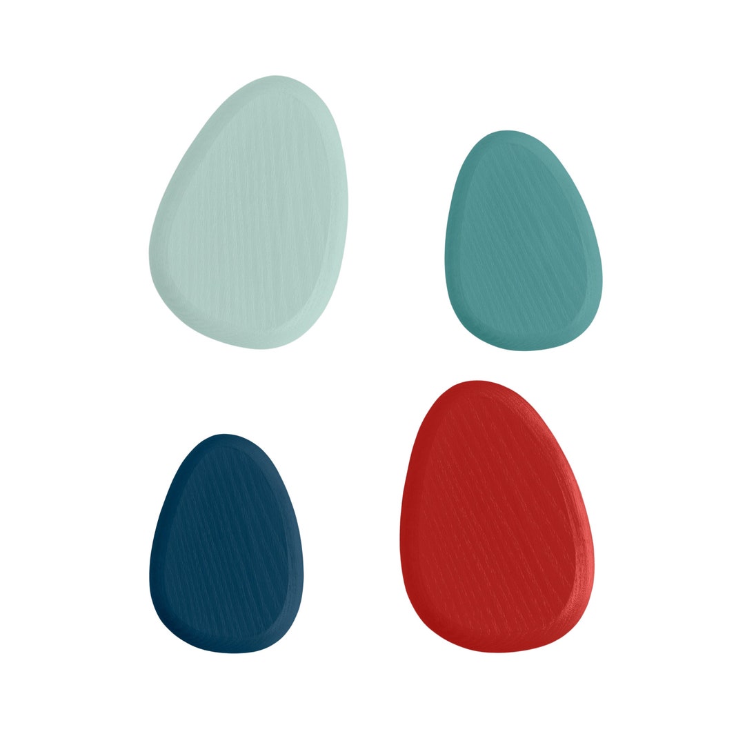 Colorful Coat Hooks DROP I 2 Sizes I Kid's Room Wall Decor I Multi