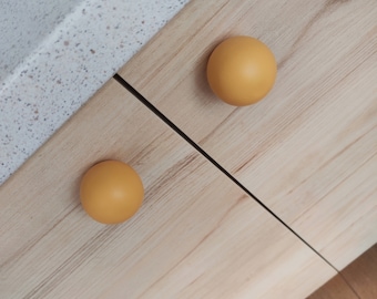 Yellow Round Cabinet Knobs: Nursery, Bedroom Furniture