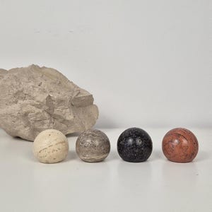 Travertine Round Cabinet Knob - Ivory, Grey, Black, Red