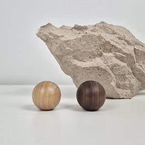 Tirador redondo de madera para armario de 3 cm – Tirador de cajón de madera