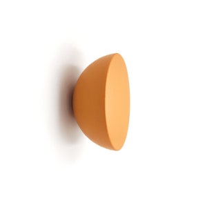 Orange Round Wood Drawer Knob: Playful Kids Room Decor