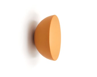 Orange Round Wood Drawer Knob: Playful Kids Room Decor