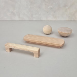 Unfinished Wood Furniture Knobs and Pulls: DIY IKEA Hacks