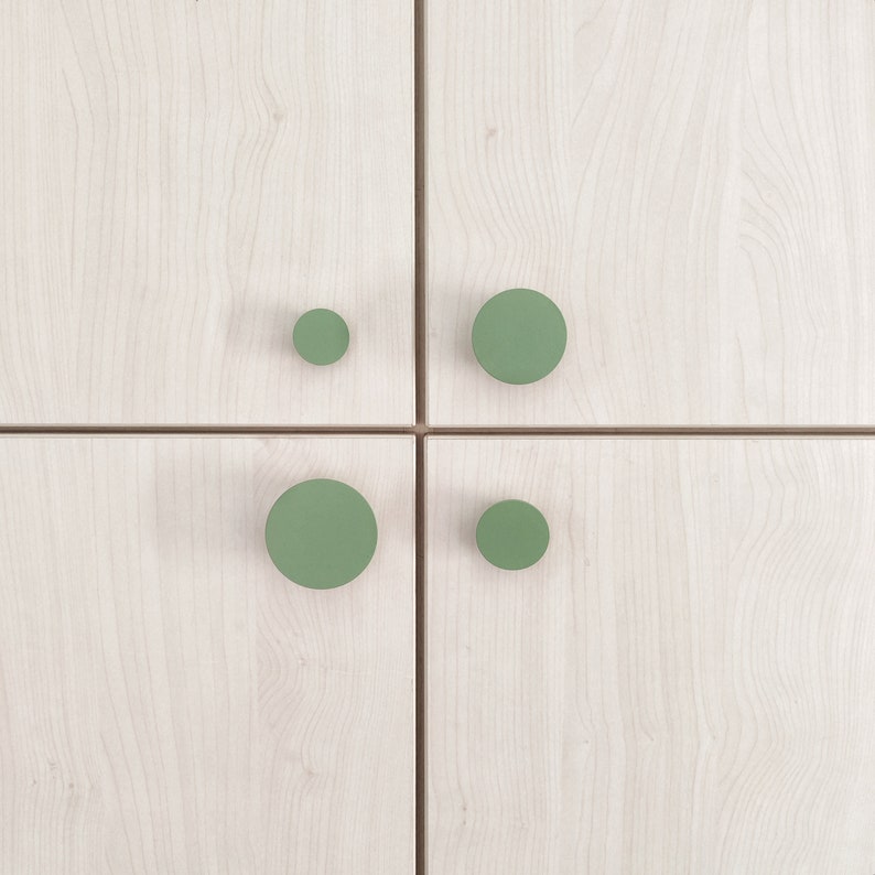 Round green knobs