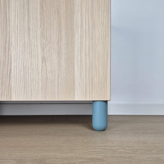 ターコイズブルーの家具脚：IKEAの交換用、カラフルな子供向け装飾
