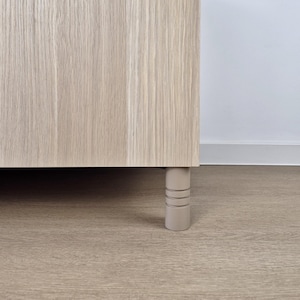 Beige leg for cabinets STRIPES  I Furniture feet for Ikea drawers, bedside tables