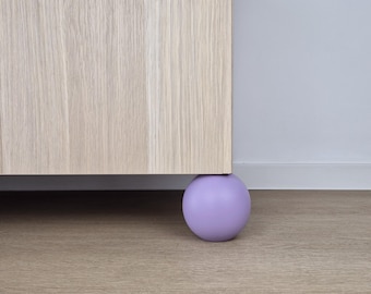 Purple Bun Foot: Solid Wood Furniture Leg for Kids Room Decor