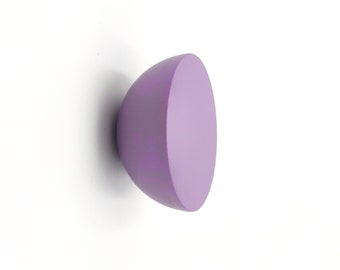 Round flat purple drawer knob I Playful renew furniture decor for nursery, boy's or girl's room | More colors
