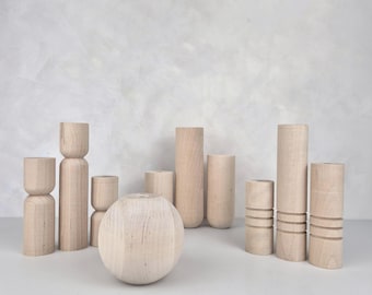 Ongeverfde houten meubelpoten voor doe-het-zelfprojecten I Ideaal voor IKEA Hacks & Home Upgrades