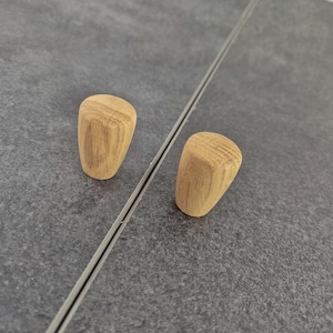 Oak wooden knob for cabinets I Made in Europe