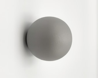 Tirador redondo para armario, color gris mate, fabricado en Europa.