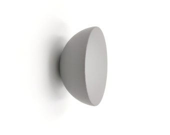 Round grey knob from wood | Gray furniture accessories I Made in Europe I More colors available